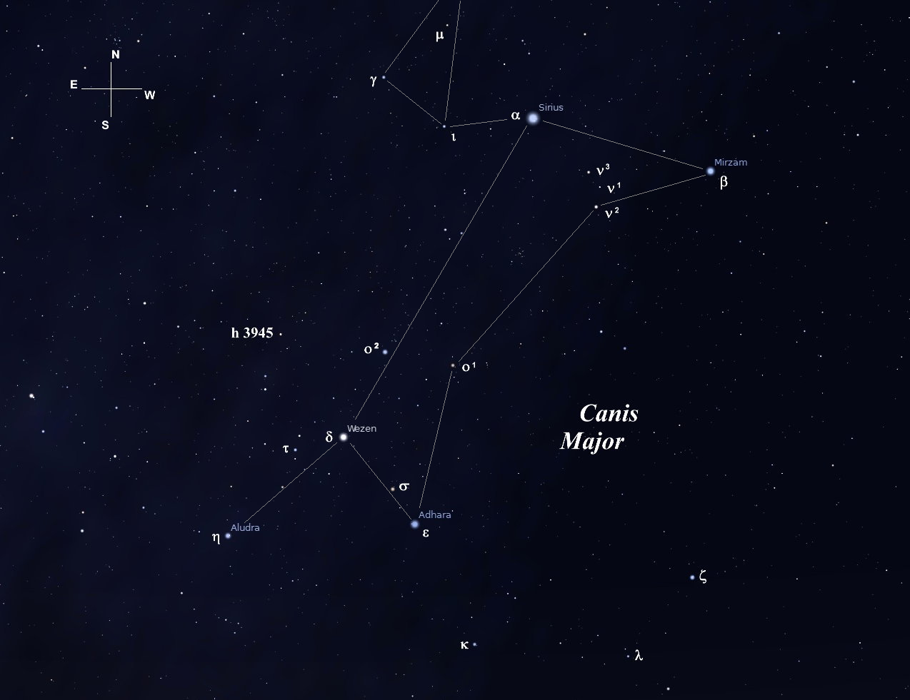 Canis Major Созвездие звезды